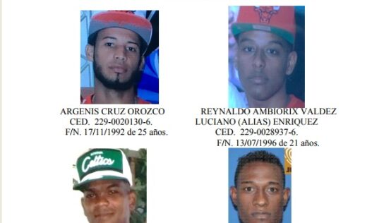 Policía Nacional identifica y  persigue a cuatro hombres vinculados a muerte de dos oficiales en Los Alcarrizos