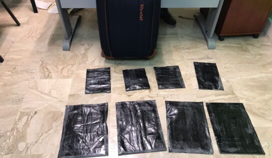 DNCD OCUPA SIETE LÁMINAS Y VARIOS TUBOS RELLENOS DE COCAINA