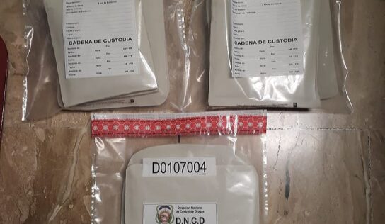 DETIENEN EXTRANJERA Y OCUPAN NUEVE LÁMINAS DE COCAINA EN AEROPUERTO DE PUNTA CANA
