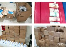 Policía Nacional y Ministerio Público desmantelan fábrica de bebidas adulterada en Santiago y apresan hombre