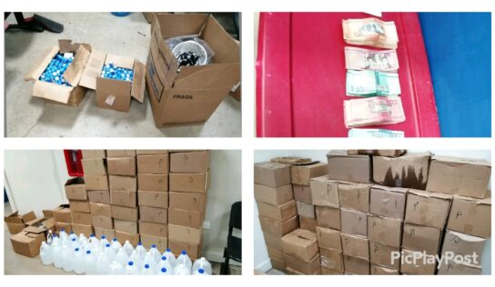 Policía Nacional y Ministerio Público desmantelan fábrica de bebidas adulterada en Santiago y apresan hombre