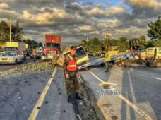 Accidente en la 6 de Noviembre retrasa el tránsito desde la región sur